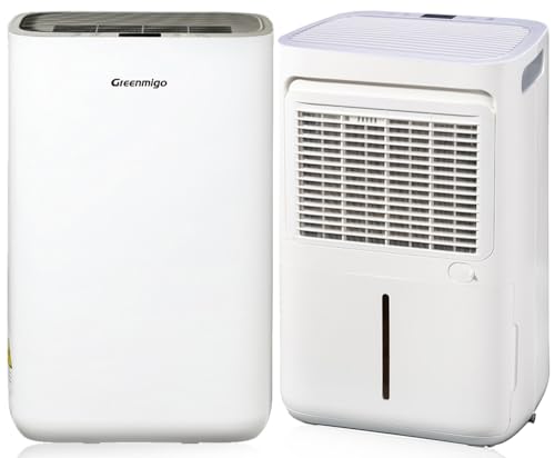 Greenmigo Luftentfeuchter 10L/24h Elektrischer Entfeuchter Entfeuchtungsleistung Raumgröße max.35m²,Raumentfeuchter Leise Luftreiniger für Schrank,Wohnung,Keller-Gegen Feuchtigkeit,Schimmel(ALPHA-Q10)